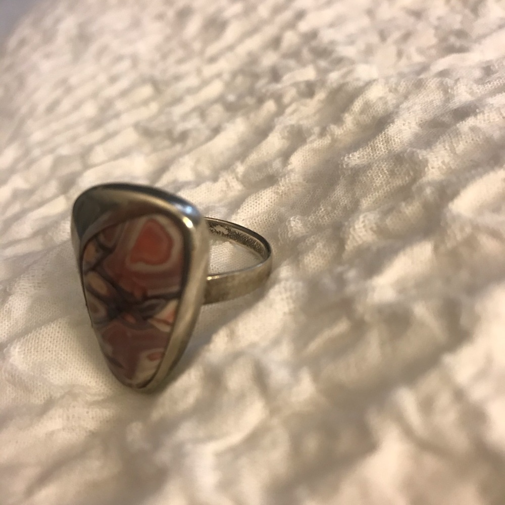 Silver Ring With Beautiful Stone - image 5